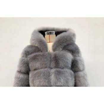 ZADORIN High Quality Furry Cropped Faux Fur Coats and Jackets Women Fluffy Top Coat with Hooded Winter Fur Jacket manteau femme
